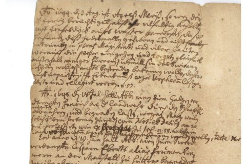 Protokollabschrift aus dem Alten Ratsarchiv (Signatur Rep. 100 Nr. 410, S. 11) , die über den letzten Hexenprozess in der Stadt Essen im Jahr 1644 berichtet.